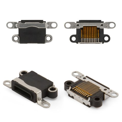 Коннектор зарядки для iPhone 5, iPhone 5C, iPhone 5S, iPhone SE, черный, Lightning