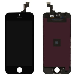 Дисплей для iPhone 5S, iPhone SE, чорний, з рамкою, Copy, tianma