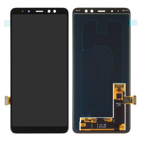 Дисплей для Samsung A730 Galaxy A8+ 2018 , чорний, без рамки, Original PRC 