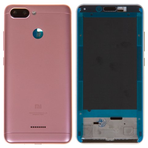Корпус для Xiaomi Redmi 6, Original PRC , рожевий