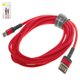 USB кабель Baseus Cafule, USB тип-A, Lightning, 200 см, 1,5 А, червоний, в нейлоновому обплетенні, #CALKLF-H09