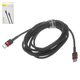 USB кабель Baseus Cafule, 2xUSB тип-C, 200 см, 60 Вт, 3 A, черный, #CATKLF-H91