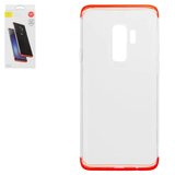 Чохол Baseus для Samsung G965 Galaxy S9 Plus, червоний, прозорий, силікон, #WISAS9P-YJ09