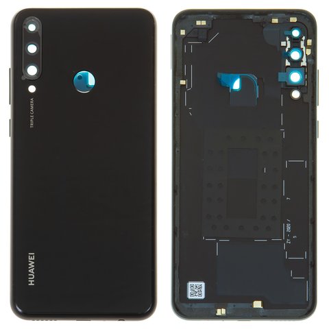 Задняя панель корпуса для Huawei Y6p, черная, MED LX9 MED LX9N