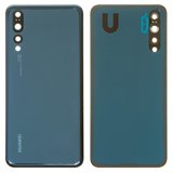 Задняя панель корпуса для Huawei P20 Pro, синяя, со стеклом камеры
