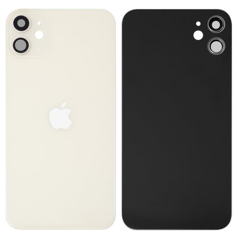 Задняя панель корпуса для iPhone 11, белая, со стеклом камеры, small hole
