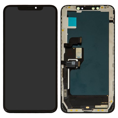 Дисплей для iPhone XS Max, чорний, з рамкою, High Copy, OLED , GW
