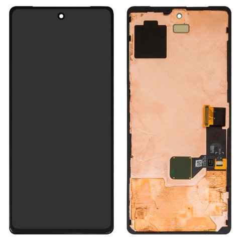 Дисплей для Google Pixel 7, черный, с рамкой, Оригинал переклеено стекло , GVU6C, GQML3
