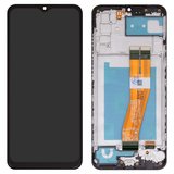 Дисплей для Samsung A025F/DS Galaxy A02s, чорний, з рамкою, Сopy, з жовтим шлейфом, (160,5x72 mm)