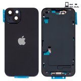 Корпус для iPhone 14, чорний, з тримачем SIM-карти, з боковими кнопками, Original (PRC), EU Version, midnight