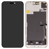 Дисплей для iPhone 15 Pro Max, чорний, з рамкою, без помилки, (Box), (OLED), GXQC soft, 120Hz