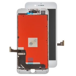 LCD compatible with iPhone 7 Plus, white, with frame, AAA, with camera and proximity sensor plastics, tianma 