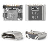 Коннектор зарядки для Samsung I9080 Galaxy Grand;  Samsung T560 Galaxy Tab E 9.6, 7 pin, micro-USB тип-B