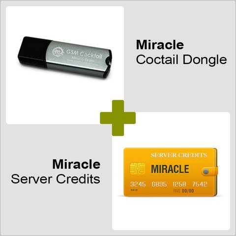 Miracle GSM Cocktail Dongle y 10 créditos del servidor Miracle