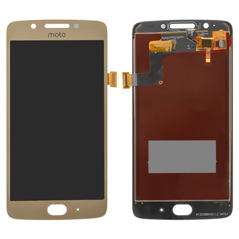 Pantalla LCD puede usarse con Motorola XT1676 Moto G5, dorado, Original PRC 