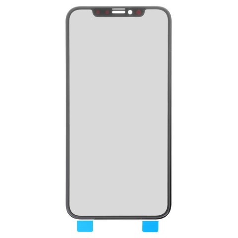 Housing Glass compatible with iPhone XR, black, PRC 