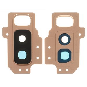 Camera Lens compatible with Samsung G965 Galaxy S9 Plus, golden, with frames, sunrise gold 