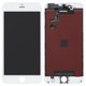 Pantalla LCD puede usarse con Apple iPhone 6 Plus, blanco, con marco, AAA