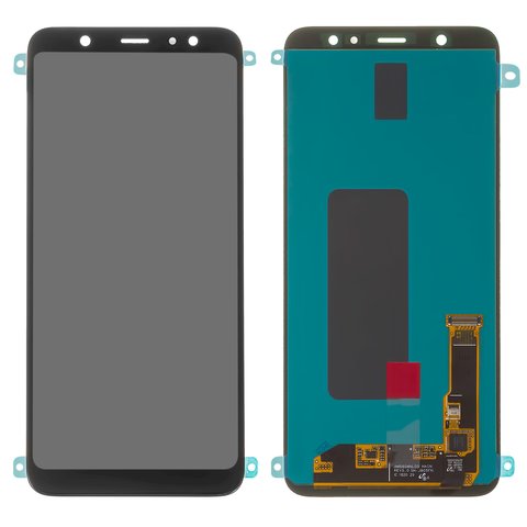 LCD compatible with Samsung A605 Dual Galaxy A6+ 2018 , black, without frame, original change glass 