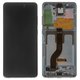 LCD compatible with Samsung G985 Galaxy S20 Plus, G986 Galaxy S20 Plus 5G, (gray, with frame, Original (PRC), cosmic grey)