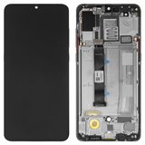 Pantalla LCD puede usarse con Xiaomi Mi 9, negro, con marco, original (vidrio reemplazado), M1902F1G