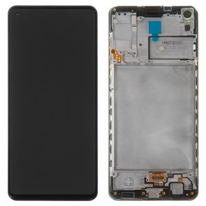 Pantalla LCD puede usarse con Samsung A217 Galaxy A21s, negro, con marco, Original PRC 