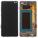 LCD compatible with Samsung G975 Galaxy S10 Plus, (black, with frame, original (change glass) )