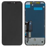 LCD compatible with iPhone XR, (black, with frame, AAA, tianma)