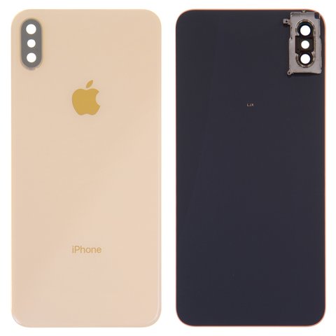 Panel trasero de carcasa puede usarse con iPhone XS Max, dorada, con vidrio de cámara, small hole