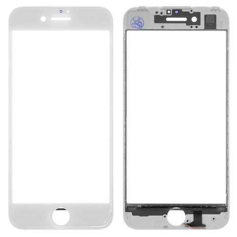 Touchscreen compatible with iPhone 7, with OCA film, with frame, white, AAA 