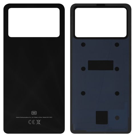 Housing Back Cover compatible with Xiaomi Poco X4 Pro 5G, black, laser black 