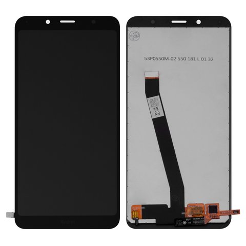 LCD compatible with Xiaomi Redmi 7A, black, Logo Redmi, without frame, Copy, MZB7995IN, M1903C3EG, M1903C3EH, M1903C3EI 