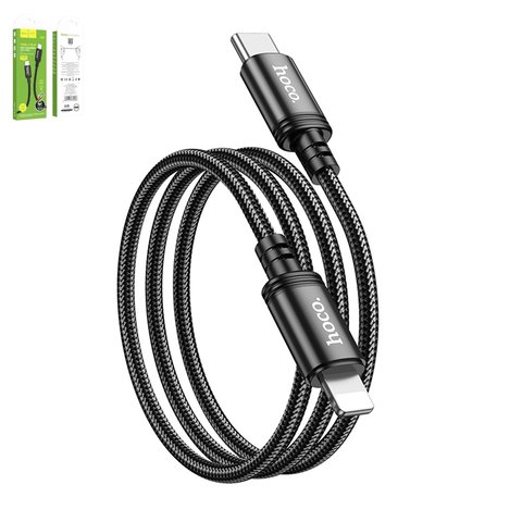 Cable USB Hoco X89, USB tipo C, Lightning, 100 cm, 20 W, 3 A, negro, #6931474784308