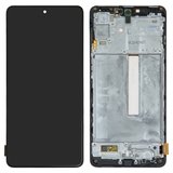 Pantalla LCD puede usarse con Samsung M536 Galaxy M53, negro, con marco, Original (PRC)