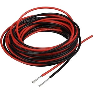 Wire In Silicone Insulation 22AWG, 0,34 мм², 1 m, black, UL3135 