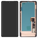 Дисплей для Google Pixel 7 Pro, черный, с рамкой, High Copy, с широким ободком, (OLED)