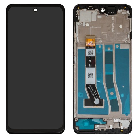 Дисплей для Motorola Moto G54, Moto G54 Power, черный, с рамкой, High Copy, universal