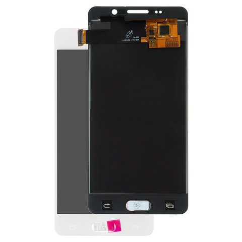 LCD compatible with Samsung A510 Galaxy A5 2016 , white, with light adjustable, with frame, Copy, TFT  
