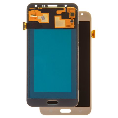 LCD compatible with Samsung J700 Galaxy J7, golden, with light adjustable, Best copy, without frame, Copy, TFT  