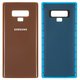 Housing Back Cover compatible with Samsung N960 Galaxy Note 9, (golden, brown, metallic copper)