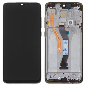 Дисплей для Xiaomi Redmi Note 8 Pro, черный, с рамкой, High Copy, single Sim holder, M1906G7I, M1906G7G