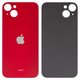 Housing Back Cover compatible with iPhone 14 Plus, (red, no need to remove the camera glass, Red, big hole)
