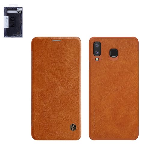 Funda Nillkin Qin leather case puede usarse con Samsung G885F Galaxy A8 Star, marrón, libro, plástico, cuero PU, #6902048162419