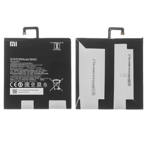 Batería BN60 puede usarse con Xiaomi Mi Pad 4, Li Polymer, 3.85 V, 6010 mAh, Original PRC 