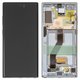 Pantalla LCD puede usarse con Samsung N975F Galaxy Note 10 Plus, plateado, con marco, Original, empaque industrial, aura glow, #GH82-20900C/GH82-20838C