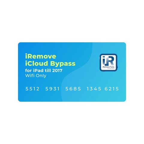 iRemove iCloud Bypass para modelos de iPad fabricados antes de 2017 solamente Wi Fi
