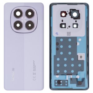 Panel trasero de carcasa puede usarse con Xiaomi Redmi Note 14 Pro 5G, morada, con vidrio de cámara, lavender purple