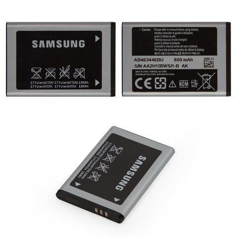 Аккумулятор AB463446BU для Samsung E250, Li ion, 3,7 В, 800 мАч, Original PRC 