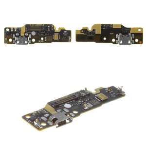 Шлейф для Xiaomi Redmi Note 6 Pro, конектора зарядки, з мікрофоном, з компонентами, Original PRC , плата зарядки, M1806E7TG, M1806E7TH, M1806E7TI