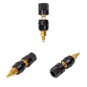 Роз'єм живлення, банан, "мама", 4 мм, чорний